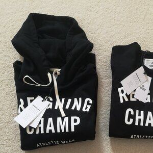 Reigning Champ Bundle - Midweight Pullover Hoodie and Crewneck Sweatshirt, Small